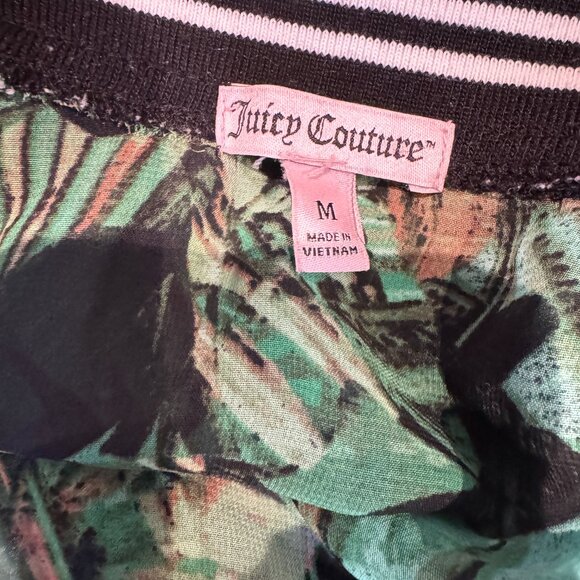 Juicy Couture Sheer Tropical Palm Tree Leaf Bomber Jacket - Picture 10 of 11